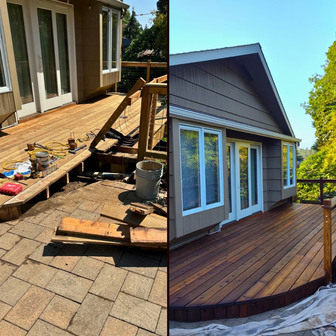 decking service deck rebuild before and after final